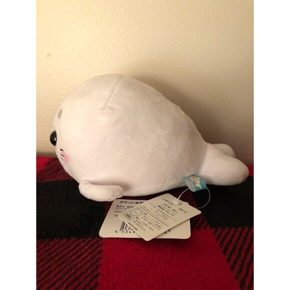 Pocket Aquarium Seal Amuse Toreba Prize Plush 6.5" Japan Import NWT - Picture 4 of 7